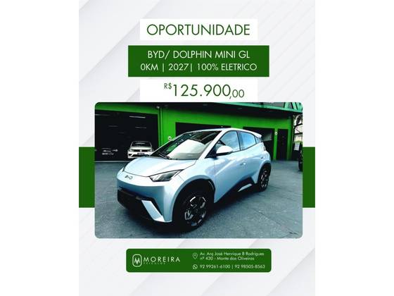 BYD DOLPHIN MINI 38 KW ELÉTRICO GL
